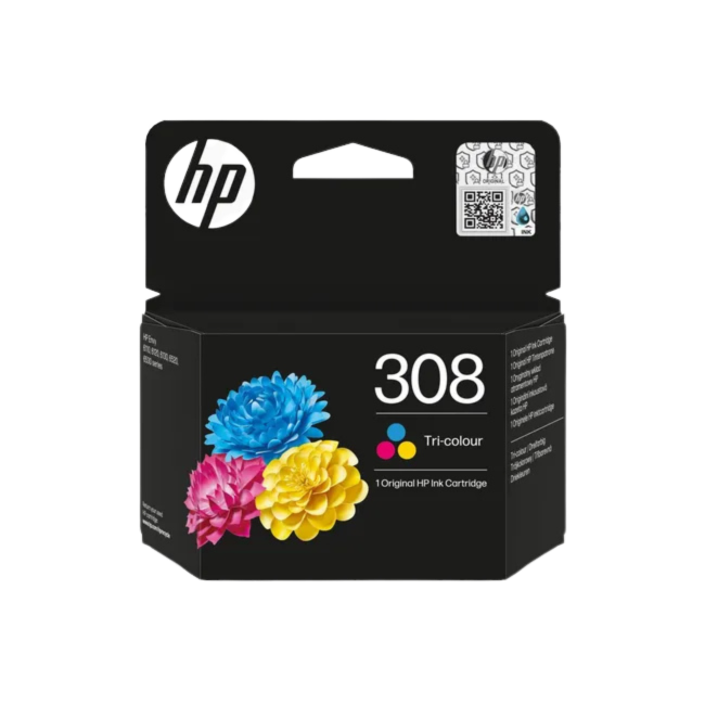 HP 308 Tri-colour – oryginalny tusz czarny (7FP21UE)